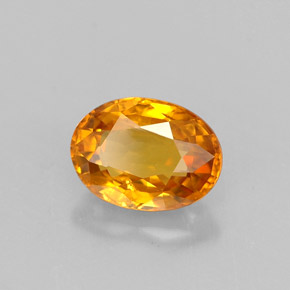 Saphir jaune naturelle coupe ovale, 1,11 ct, VVS-VS