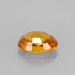 Saphir jaune naturelle coupe ovale, 1,11 ct, VVS-VS