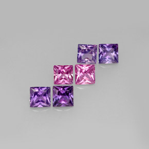Achetez naturel ct multicolore saphir gems, carré, en provenance tanzanie chez gemselect. en stock, livraison internationale!