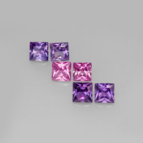 Achetez naturel ct multicolore saphir gems, carré, en provenance tanzanie chez gemselect. en stock, livraison internationale!