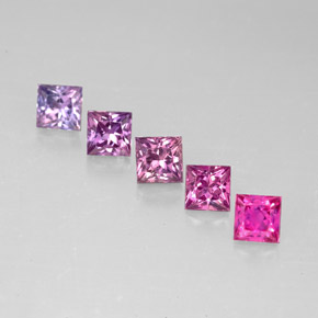 Achetez naturel ct multicolore saphir gems, carré, en provenance tanzanie chez gemselect. en stock, livraison internationale!