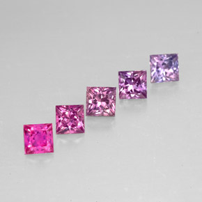 Achetez naturel ct multicolore saphir gems, carré, en provenance tanzanie chez gemselect. en stock, livraison internationale!