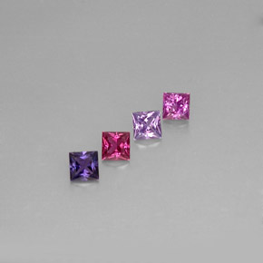 Achetez naturel ct multicolore saphir gems, carré, en provenance tanzanie chez gemselect. en stock, livraison internationale!