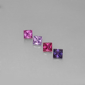 Achetez naturel ct multicolore saphir gems, carré, en provenance tanzanie chez gemselect. en stock, livraison internationale!