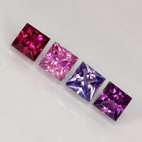 Achetez naturel ct multicolore saphir gems, carré, en provenance tanzanie chez gemselect. en stock, livraison internationale!