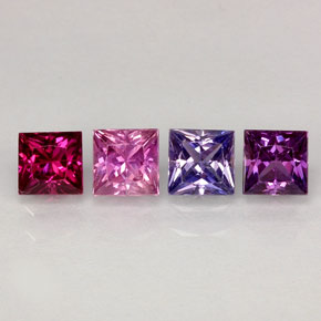 Achetez naturel ct multicolore saphir gems, carré, en provenance tanzanie chez gemselect. en stock, livraison internationale!