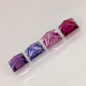 Achetez naturel ct multicolore saphir gems, carré, en provenance tanzanie chez gemselect. en stock, livraison internationale!