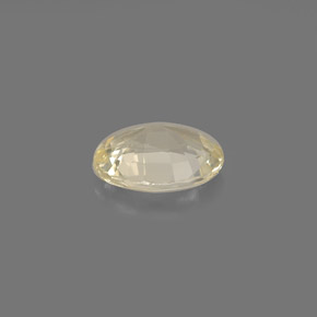 Saphir jaune naturelle coupe ovale, 0,89 ct, IF