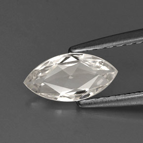 Saphir blanc naturelle marquise, 0,57 ct, VVS