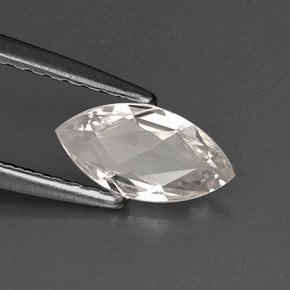 Saphir blanc naturelle marquise, 0,57 ct, VVS