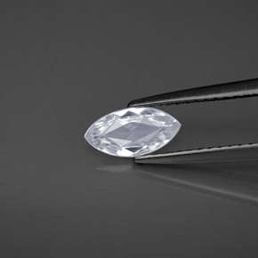 Saphir blanc naturelle marquise, 0,53 ct, VVS
