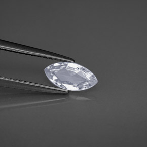 Saphir blanc naturelle marquise, 0,53 ct, VVS