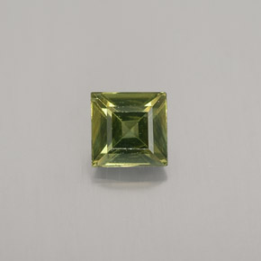 Saphir vert naturelle carré, 0,78 ct, VS