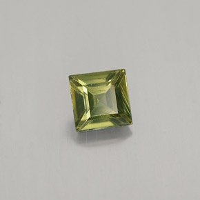 Saphir vert naturelle carré, 0,78 ct, VS