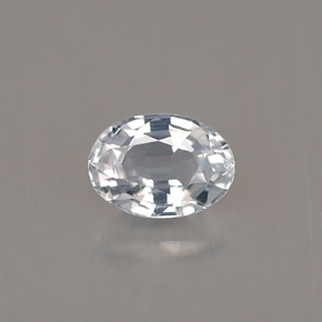 Saphir blanc naturelle coupe ovale, 0,69 ct, VVS