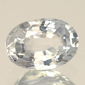 Saphir blanc naturelle coupe ovale, 0,61 ct, VVS