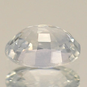 Saphir blanc naturelle coupe ovale, 0,61 ct, VVS