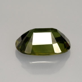 Saphir vert naturelle coupe ovale, 3,64 ct, VVS-VS