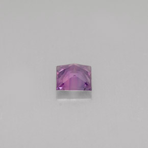 Saphir violet naturelle carré, 0,42 ct, VS