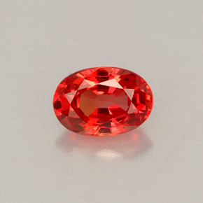 Saphir orange naturelle coupe ovale, 0,71 ct, VS