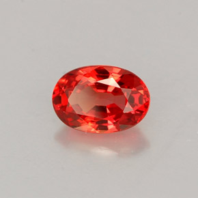 Saphir orange naturelle coupe ovale, 0,71 ct, VS