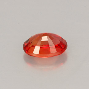 Saphir orange naturelle coupe ovale, 0,71 ct, VS