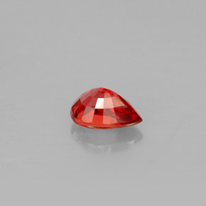 Saphir orange naturelle en forme de poire, 0,59 ct, VS