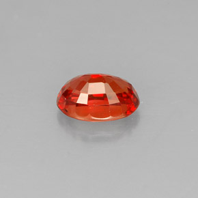 Saphir orange naturelle coupe ovale, 0,76 ct, VS