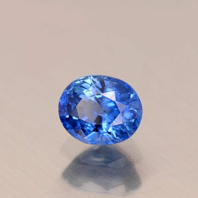 Saphir bleue naturelle coupe ovale, 0,58 ct, VS