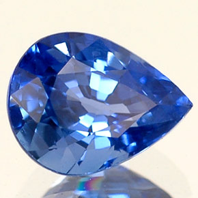 Saphir bleue naturelle en forme de poire, 0,97 ct, VS