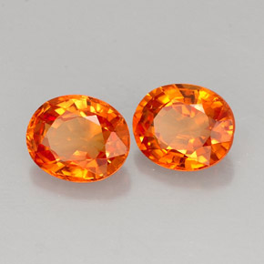 Achetez naturel ct orange saphir gems, coupe ovale, en provenance tanzanie (songea) chez gemselect. en stock, livraison internationale!