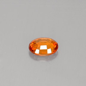 Saphir orange naturelle coupe ovale, 0,69 ct, VVS-VS