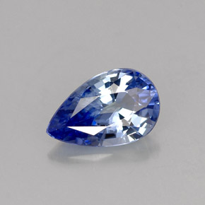 Saphir bleue naturelle en forme de poire, 1,12 ct, VS