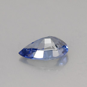Saphir bleue naturelle en forme de poire, 1,12 ct, VS