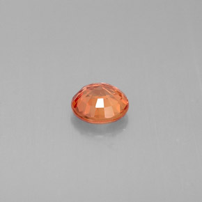 Saphir orange naturelle coupe roude, 0,59 ct, VVS