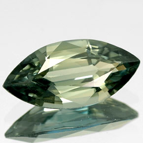 Saphir vert naturelle marquise, 1,92 ct, IF