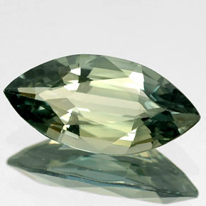 Saphir vert naturelle marquise, 1,92 ct, IF
