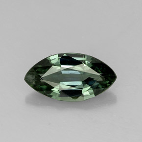 Saphir vert naturelle marquise, 0,76 ct, VVS-VS