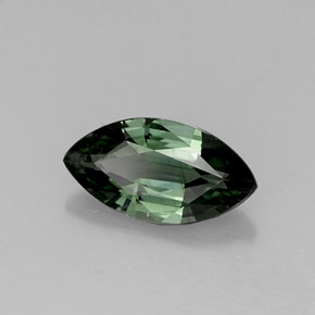 Saphir vert naturelle marquise, 0,76 ct, VVS-VS
