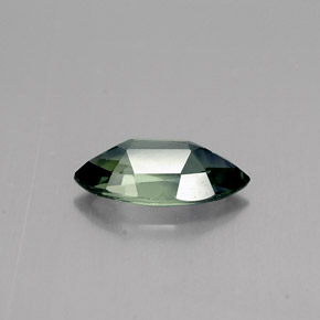 Saphir vert naturelle marquise, 0,82 ct, VVS