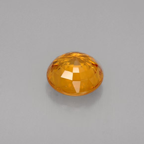 Saphir orange naturelle coupe roude, 1,55 ct, VVS
