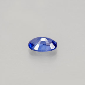 Saphir bleue naturelle coupe ovale, 0,61 ct, VVS