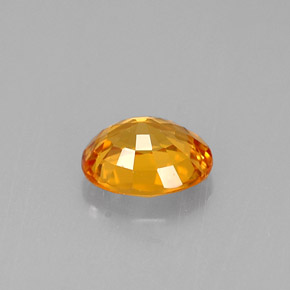 Saphir orange naturelle coupe ovale, 0,69 ct, VVS