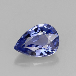 Saphir bleue naturelle en forme de poire, 0,99 ct, VVS-VS