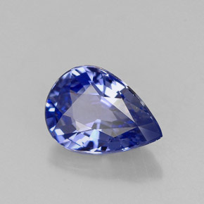 Saphir bleue naturelle en forme de poire, 0,99 ct, VVS-VS