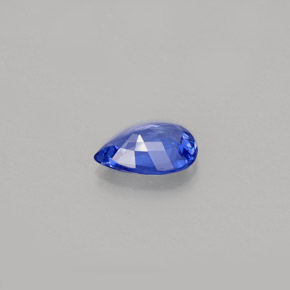 Saphir bleue naturelle en forme de poire, 0,66 ct, VVS