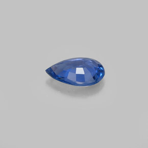 Saphir bleue naturelle en forme de poire, 0,72 ct, VVS