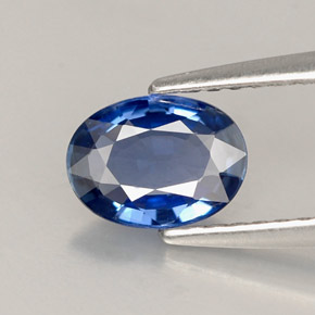 Saphir bleue naturelle coupe ovale, 0,78 ct, VVS-VS