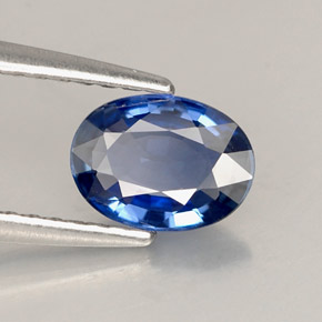Saphir bleue naturelle coupe ovale, 0,78 ct, VVS-VS