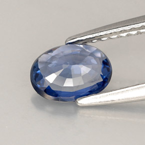 Saphir bleue naturelle coupe ovale, 0,78 ct, VVS-VS